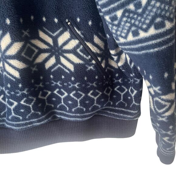 Brooks Brothers Men's Size Large Blue Fair Isle Half Zip Pullover Sweater - Picture 5 of 8